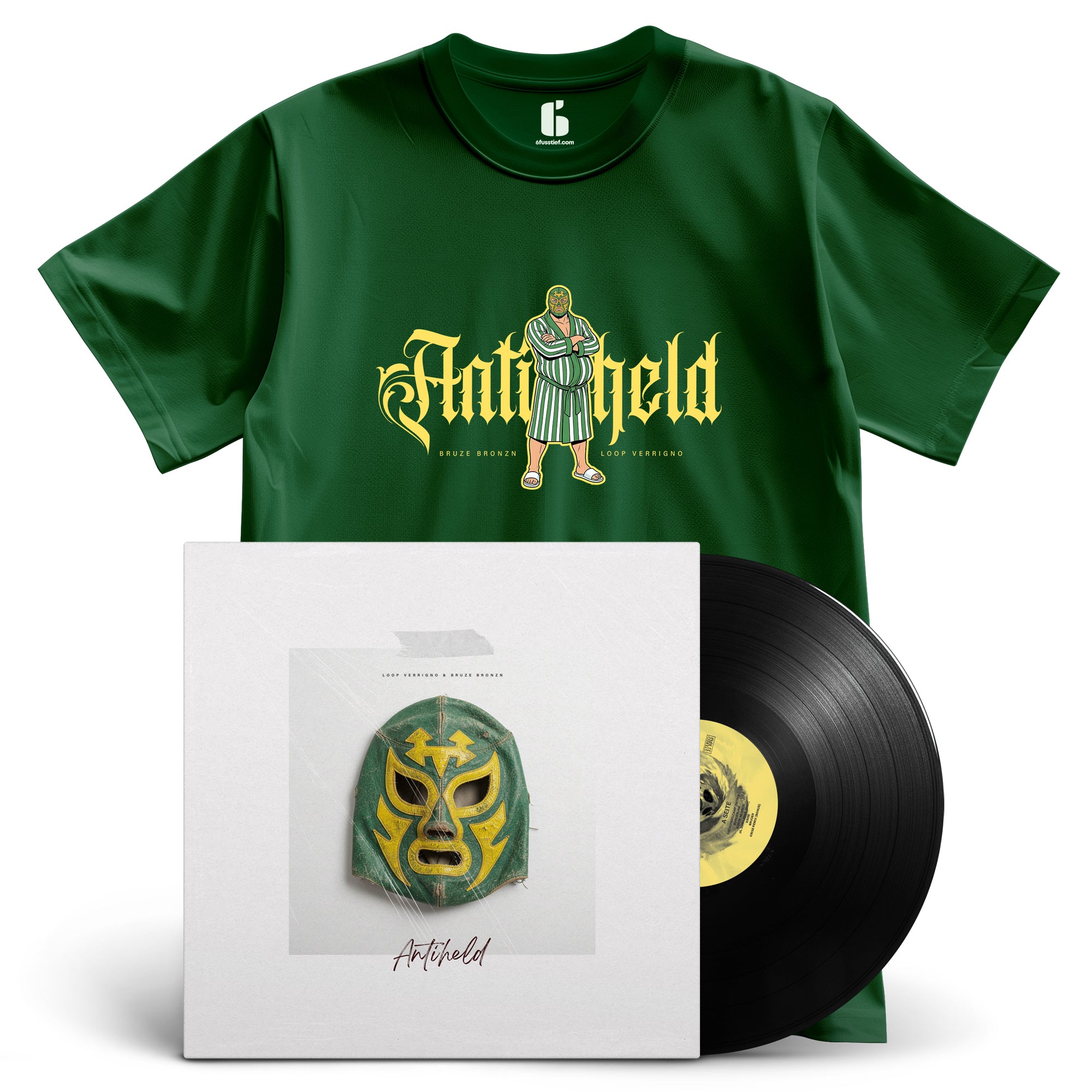 Bruze Bronzn & Loop Verrigno - ANTIHELD - Vinyl + Shirt Bundle